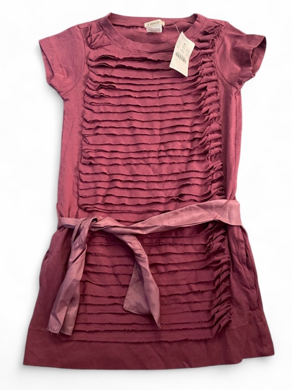 NWT Crewcuts Plum Purple Layered Ruffle Dress Girls Size 4/5